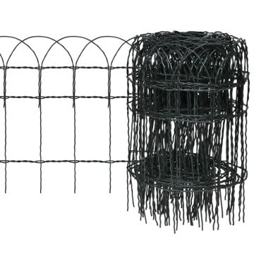 Gard delimitare grădină fier vopsit electrostatic 10 x 04 m