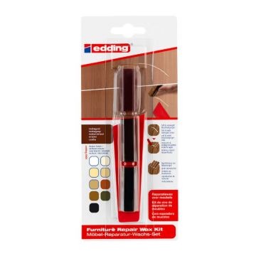 Kit de ceara pentru repararea mobilierului de lemn Edding 8901, 3 buc/set, mahon