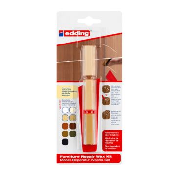 Kit de ceara pentru repararea mobilierului de lemn Edding 8901, 3 buc/set, molid