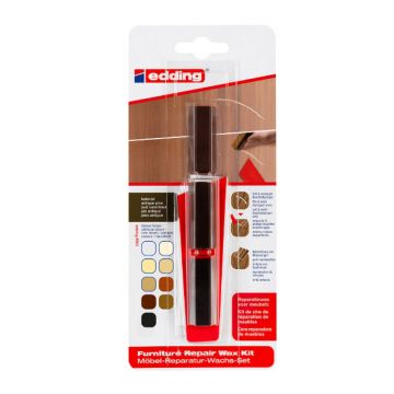 Kit de ceara pentru repararea mobilierului de lemn Edding 8901, 3 buc/set, pin