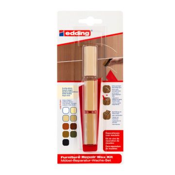 Kit de ceara pentru repararea mobilierului din lemn Edding 8901, artar, 3 buc/set