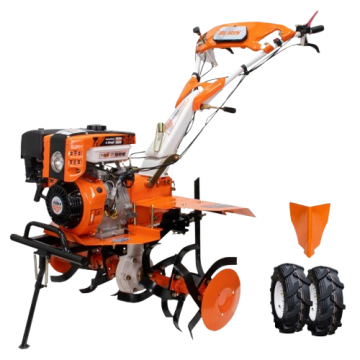 Motosapatoare RURIS 751KS Start,  9.5 CP,motor benzina, 270 CC, roti cauciuc 5.00-10, rarita, coarne ajustabile