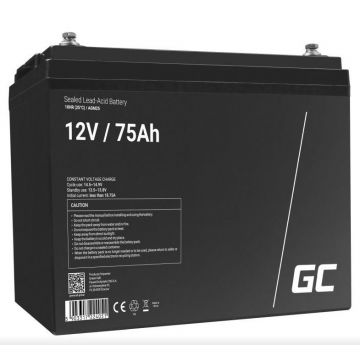 Acumulator plumb acid GreenCell 12V 75AH, terminal M8