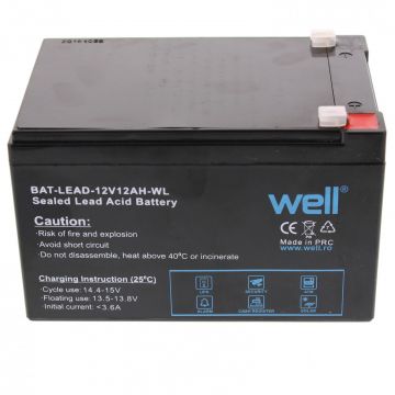 Acumulator plumb acid Well 12V 12AH, terminal F1