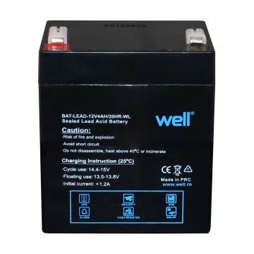 Acumulator plumb acid Well 12V 4AH, terminal F1
