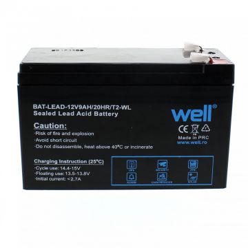 Acumulator plumb acid Well 12V 9AH, terminal F2