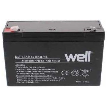 Acumulator plumb acid Well 6V 10AH, terminal F1