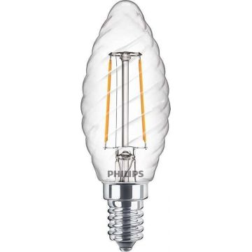 Bec LED filament Philips lumanare ST35 E14 2W (25W), lumina calda 2700K, 929001238555