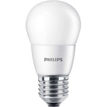 Bec LED Philips P48 E27 7W (60W), lumina calda 2700K, 929001325302
