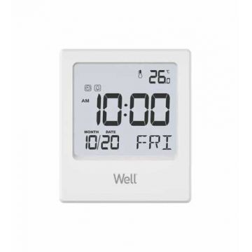 Ceas desteptator Well Creed, afisare temperatura, ora curenta, ziua, data