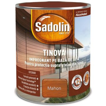 Impregnant pe baza de apa, Sadolin Tinova, pentru lemn, mahon, 0,75 l