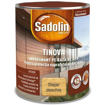 Impregnant pe baza de apa, Sadolin Tinova, pentru lemn, stejar, 0,75 l