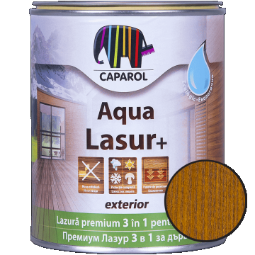Lazura pentru lemn de exterior Caparol Aqua Lasur +, aluna, 0,75 l