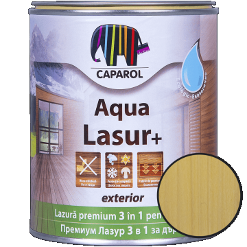 Lazura pentru lemn de exterior Caparol Aqua Lasur +, natur, 0.75 l