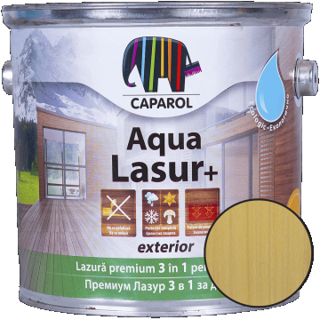 Lazura pentru lemn de exterior Caparol Aqua Lasur +, natur, 2.5 l