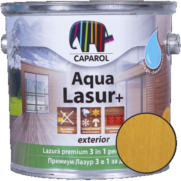 Lazura pentru lemn de exterior Caparol Aqua Lasur +, pin, 2.5 l