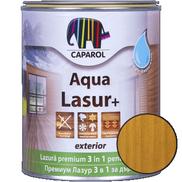 Lazura pentru lemn de exterior Caparol Aqua Lasur +, stejar, 0,75 l