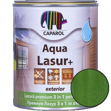 Lazura pentru lemn de exterior Caparol Aqua Lasur +, verde, 0,75 l