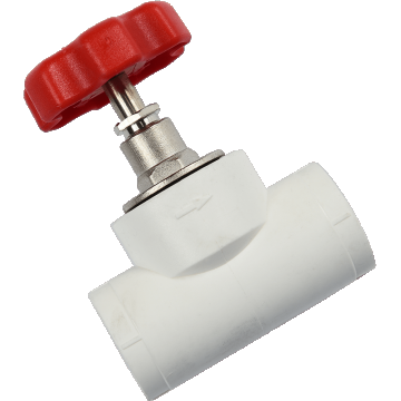 Robinet de trecere PPR Formull, cu sfera, cu rozeta, alb, 25 mm