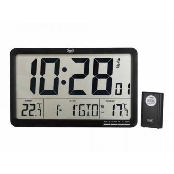 Statie meteo cu ceas OM3560 RC, senzor extern, negru, Trevi