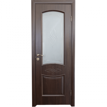 Usa interior celulara Dona, reversibila, MDF, castan, toc fix, 200 x 70 x 3.4 cm