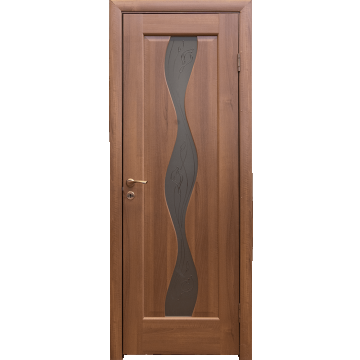 Usa interior celulara Maestra Volna, reversibila, MDF, artar auriu, toc fix, 200 x 70 x 4 cm