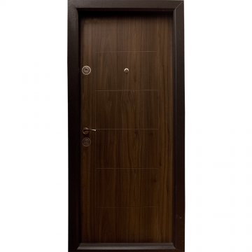 Usa metalica intrare Arta Door 304, cu fete din MDF laminat, 880 x 2010 mm, deschidere dreapta, culoare nuc