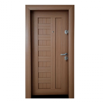 Usa metalica pentru exterior Arta Door 410, MDF laminat, deschidere stanga, culoare siena, 880 x 2010 mm