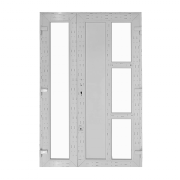 Usa PVC pentru intrare, alb, 135 x 205 cm, dreapta