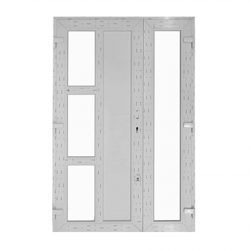 Usa PVC pentru intrare, alb, 135 x 205 cm, stanga
