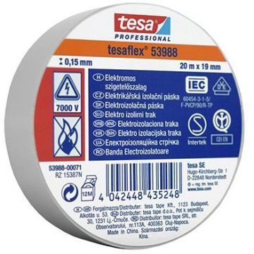 BANDA IZOLATOARE TESAFLEX 20M ALB 10 BUC