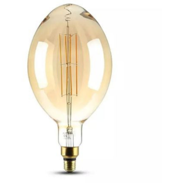 Bec cu filament LED SKU-7464 Amber Dimabil E27 BF180 8W 2000K lumina alba calda