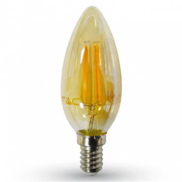 Bec LED cu filament SKU-7113 E14 4W 2200K lumina alba calda