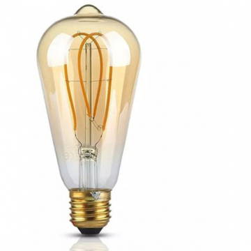 Bec LED cu filament SKU-7220 ST64 Model Edison E27 5W 2200K lumina alba calda