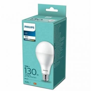Bec LED Philips E27 A80 19W (130W), lumina calda 3000K, Philips