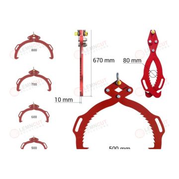 Cleste busteni , ridicare lemn, G500, deschidere maxima  520 mm