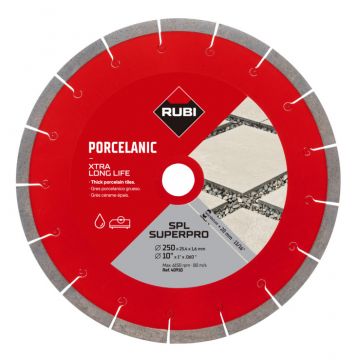 Disc diamantat pt. Ceramica dura, portelan gros >2cm pt. terase, 300x25.4 (mm), SPL 300 EXT SuperPro - RUBI-40911