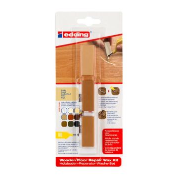 Kit de ceara pentru repararea pardoselilor din lemn Edding 8902, 3 buc/set, fag