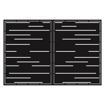 Poarta metalica dubla Nova, tabla debitata plasma, negru, 3000 x 2000 mm