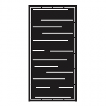 Poarta pietonala reversibila Nova, tabla debitata plasma, negru, 2000 x 1000 mm