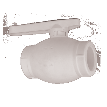 Robinet de trecere cu sfera Vesbo, PPR, diametru 63 mm, alb