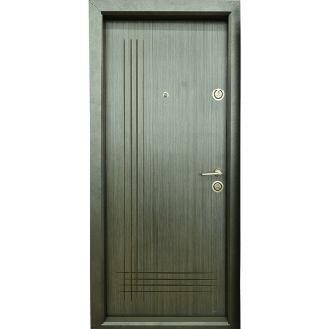 Usa metalica intrare Arta Door 333, cu fete din MDF laminat, deschidere stanga, culoare gri, 880 x 2010 mm