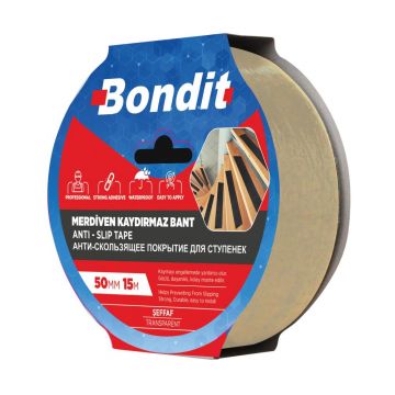 Banda adeziva antiderapanta Bondit, transparent, 25 mm x 15 m