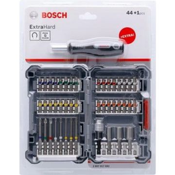 Bosch Pick & Click bit set ExtraHard + handle, 45 pieces