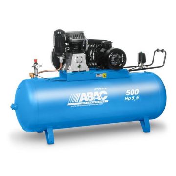 Compresor de aer cu piston - 400V, 4kW, 653 L/min, 11 bari - Rezervor 500 Litri - ABAC-PRO-B5900B-500-FT5,5