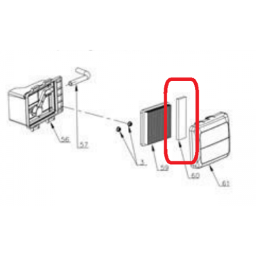 Element filtrant RURIS , pentru masina de tuns gazonul Ruris RX441S