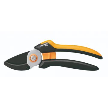 Foarfeca nicovala gradinarit Fiskars Solid P361, manere ergonomice, lungime 20.5 cm, galben-negru