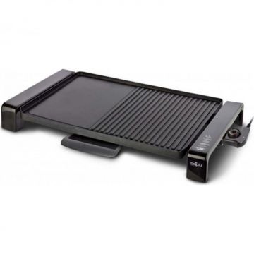 Grill electric Sapir SP1015A, 2000W, 2 Zone coacere gratar, Placa aluminiu