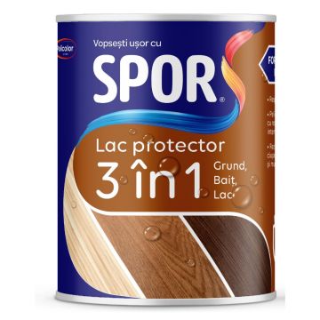 Lac protector lemn Spor, stejar, pe baza de rasini, interior/exterior, 0.75 l