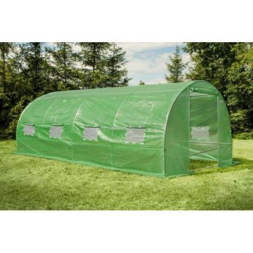 Pachet solar gradina, sera legume 8x4x2.5 m 180g/mp UV4 + Kit sistem de irigare prin picurare, maxim 50 mp